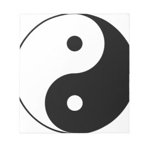 Yin en Yang Motivatie filosofisch symbool Notitieblok
