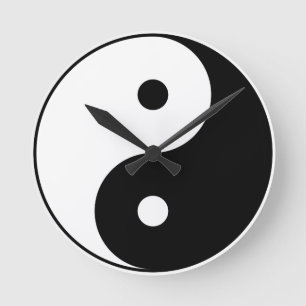 Yin en Yang Motivatie filosofisch symbool Ronde Klok