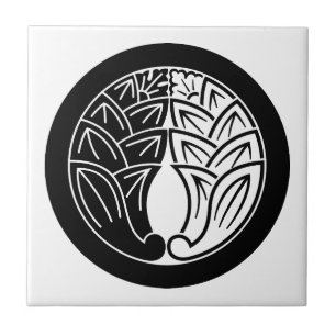 Yin en Yang Omarmen japanse gingers in cirkel Tegeltje