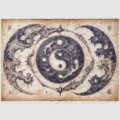 Yin en Yang op perkament - Tissuepapier (Voorkant)