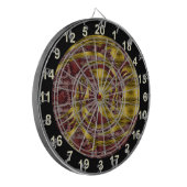 Yin en Yang red and yellow dragon dart board Dartbord (Voorkant Links)