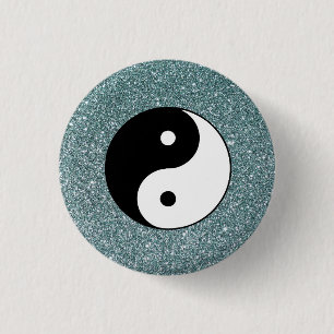 Yin en Yang Ronde Button 3,2 Cm