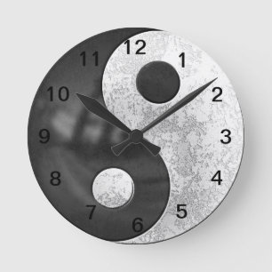 Yin en Yang Ronde Klok