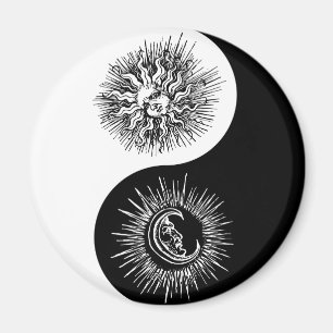 Yin en yang sign - Sun vs Moon Magneet