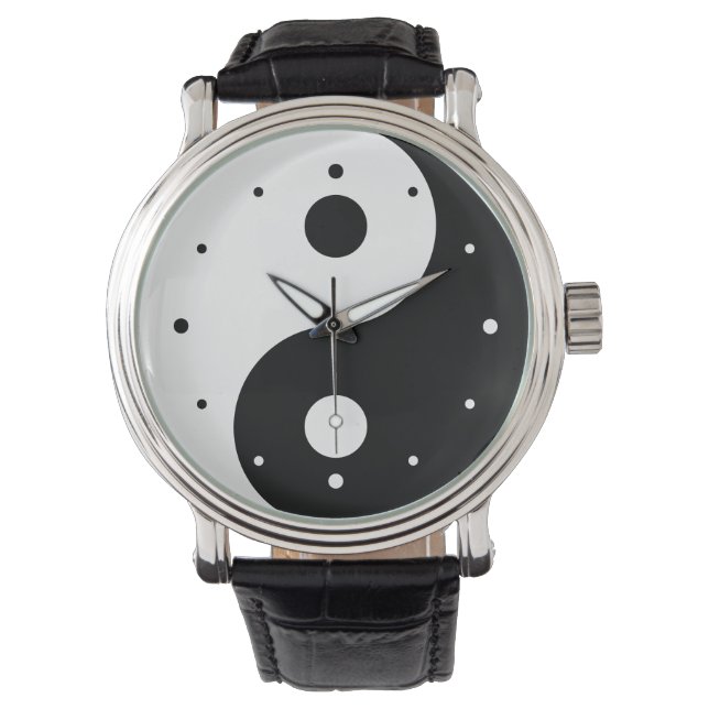 Yin en Yang Sjabloon Horloge (Voorkant)