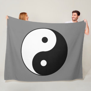 Yin en Yang Symbol (Chinese Taoïstische Taijitu) Fleece Deken