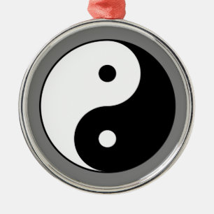 Yin en Yang Symbol (Chinese Taoïstische Taijitu) Metalen Ornament