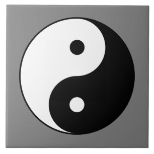 Yin en Yang Symbol (Chinese Taoïstische Taijitu) Tegeltje