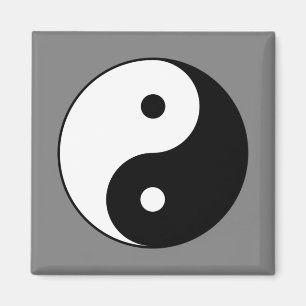 Yin en Yang Symbool (Chinese Taoïstische Taijitu) Magneet