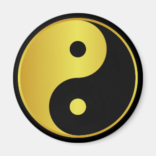 Yin- en Yang-symbool   Goudaziatische filosofische Magneet