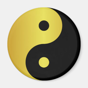 Yin- en Yang-symbool   Goudaziatische filosofische Magneet