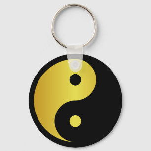 Yin- en Yang-symbool   Goudaziatische filosofische Sleutelhanger