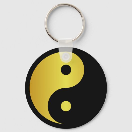 Yin- en Yang-symbool | Goudaziatische filosofische Sleutelhanger (Voorkant)