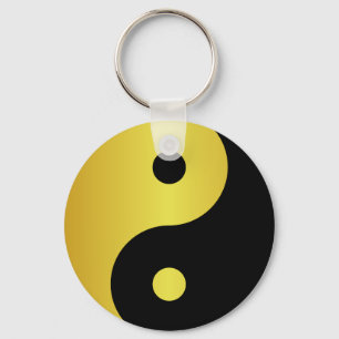 Yin- en Yang-symbool   Goudaziatische filosofische Sleutelhanger