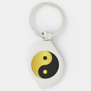 Yin- en Yang-symbool   Goudaziatische filosofische Sleutelhanger