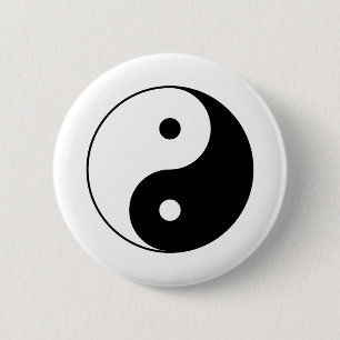 YIN EN YANG-symbool Ronde Button 5,7 Cm