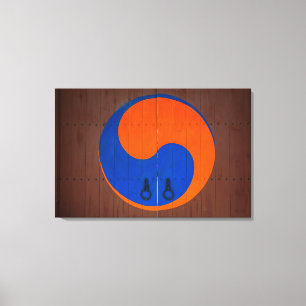 Yin en Yang-symbool, Zuid-Korea Canvas Afdruk