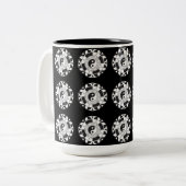 Yin en Yang Tiled Asian Symbol Black Mok (Voorkant links)