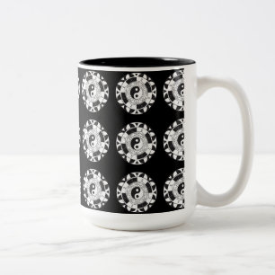 Yin en Yang Tiled Asian Symbol Black Mok