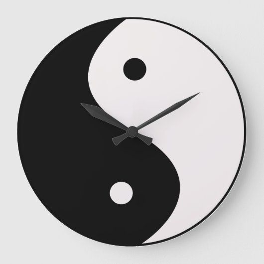 Yin en Yang Wall Clock Grote Klok (Voorkant)