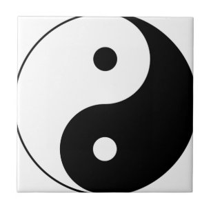 Yin en yang (yin-Yang, yin yang, 陰陽). Tegeltje