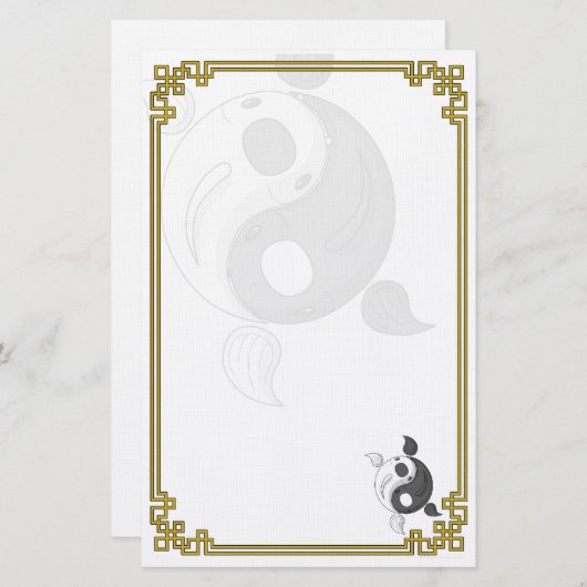 Yin et Yang la papeterie de Koi (Devant / Derrière)