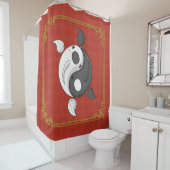 Yin et Yang le rideau de douche de Koi (En situation)
