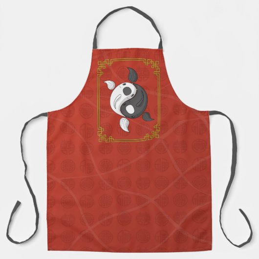 Yin et Yang le tablier d'impression Koi (Recto)