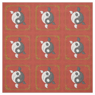 Yin et Yang le tissu de carpes koï