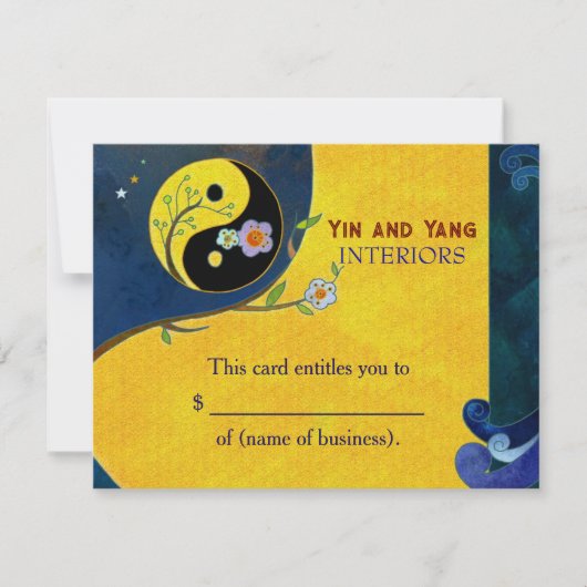 Yin n Yang Business Gift Certificates (Voorkant)