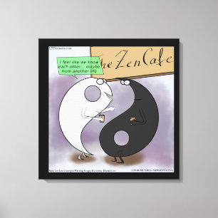 Yin ontmoet Yang Grappige Canvasprint Canvas Afdruk