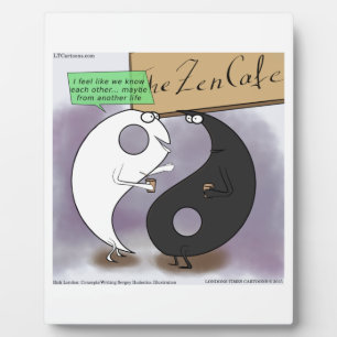 Yin Ontmoet Yang Zen Grappig Fotoplaat