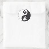 Yin und Yang Ronde Sticker (Tas)