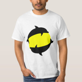 yin yand schattige dolfijnen op zon t-shirt