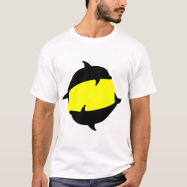 yin yand schattige dolfijnen op zon t-shirt
