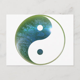 Yin Yang Abstact 1 Briefkaart