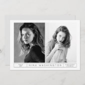 Yin & Yang Afstuderen Uitnodiging (Voorkant / Achterkant)