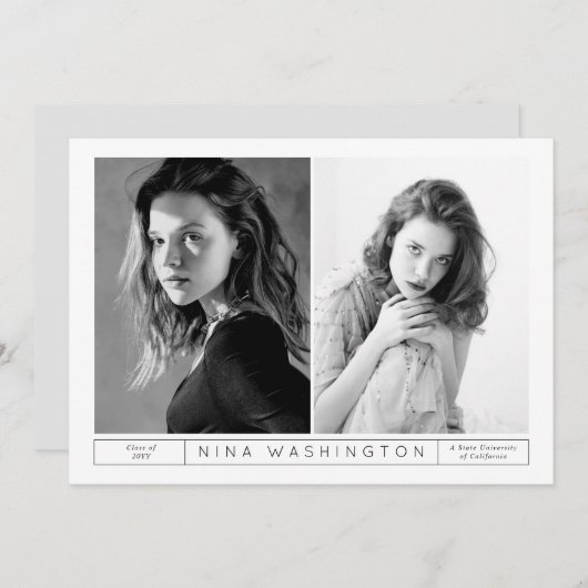 Yin & Yang Afstuderen Uitnodiging (Voorkant / Achterkant)