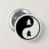 Yin Yang Aikido Ronde Button 5,7 Cm (Voorkant /achterkant)