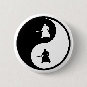 Yin Yang Aikido Ronde Button 5,7 Cm