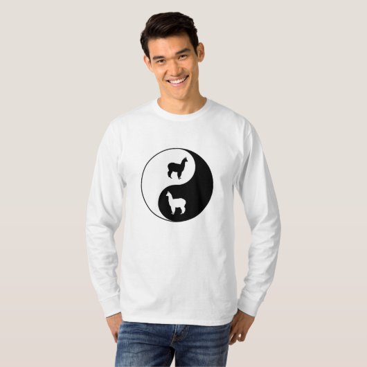 Yin Yang Alpaca Art T-shirt (Voorkant volledig)