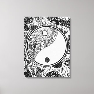 Yin Yang alternatief #1 Canvas Afdruk