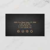 Yin Yang Arbre de vie - Carte de visite d'or (Dos)