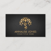 Yin Yang Arbre de vie - Carte de visite d'or (Devant)