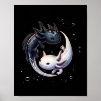Yin Yang Axolotls Japans Grafisch Anime Kunst Axol