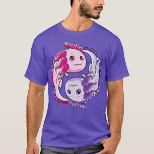 Yin Yang Axolotls Zen Axolotl Meditation Yoga Mant T-shirt