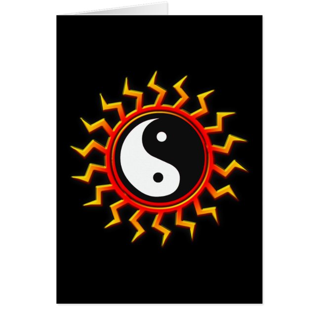 Yin Yang Balanced Sun Kaart (Voorkant)