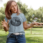 Yin Yang Banyan Boom van het Leven Monochromatisch T-shirt