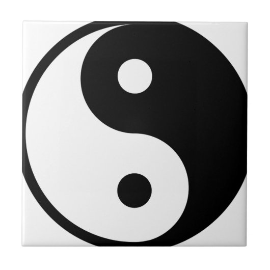 yin yang Basic Line Tegeltje (Voorkant)