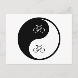 Yin Yang Bicycling Briefkaart